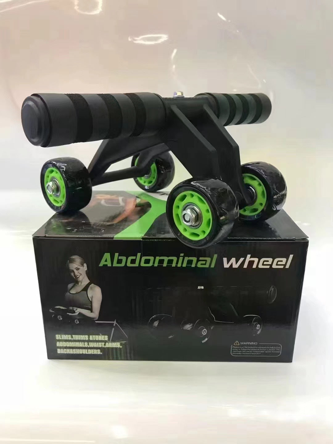 Four-wheel abdominal muscle trainer